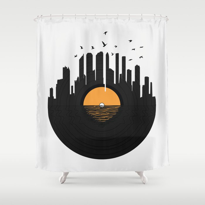 Vinyl City Shower Curtain
