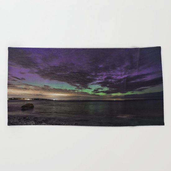 Purple Aurora at Old Garden Beach Towel