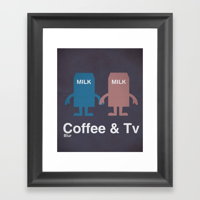 Coffee & Tv Framed Art Print