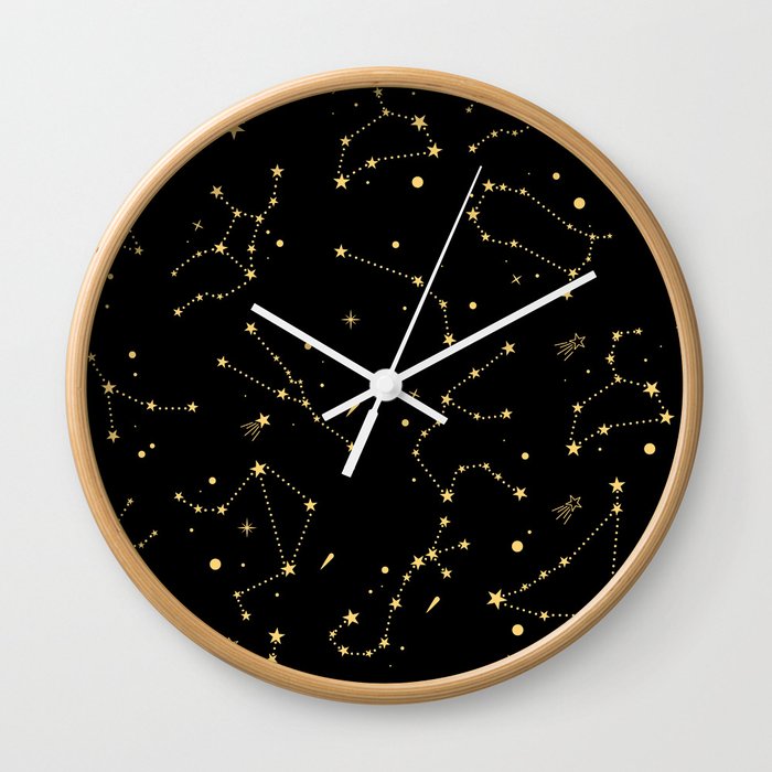 Zodiac Constellations Wall Clock