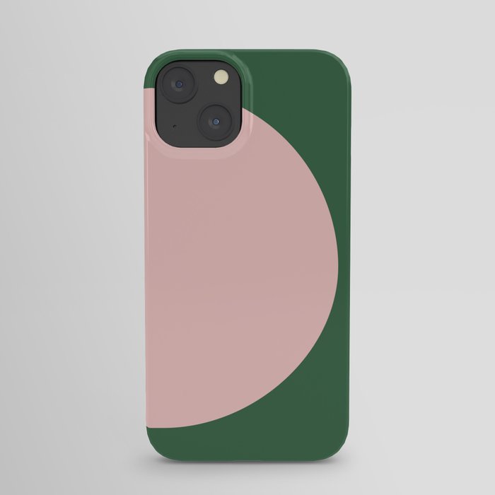 Margo Collection: Minimalist Modern Geometric Pink on Green iPhone Case