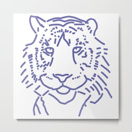 Very Peri Periwinkle Blue Water Tiger Color of the Year 2022 Metal Print