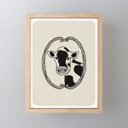 we love a little cow Framed Mini Art Print