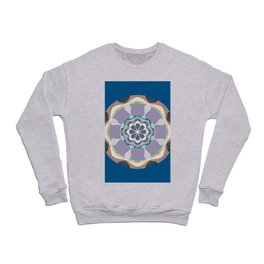 Soothing Third Eye Color Therapy Mandala Art Print Crewneck Sweatshirt