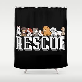 Rescue Dogs Adopt Dog Don’t Shop Shower Curtain
