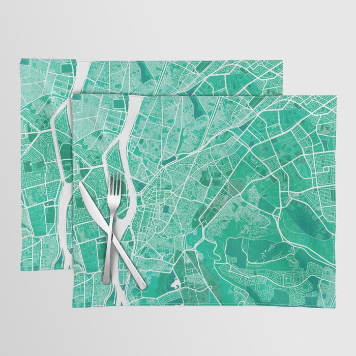 Cairo City Map of Egypt - Watercolor Placemat