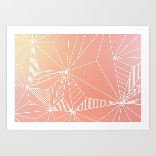 Paradise Geo Blush Art Print
