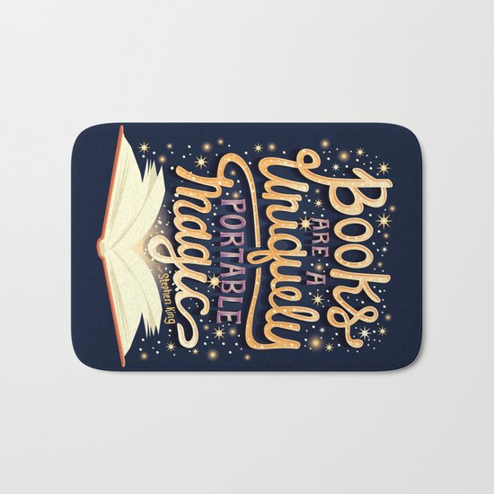 Books are magic Bath Mat