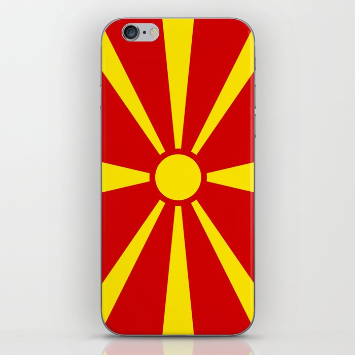 Macedonian flag of Macedonia  iPhone Skin
