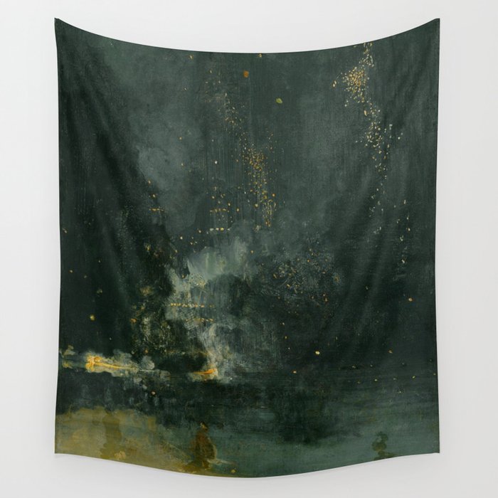 James Abbott McNeill Whistler Nocturne In Black And Gold Wall Tapestry