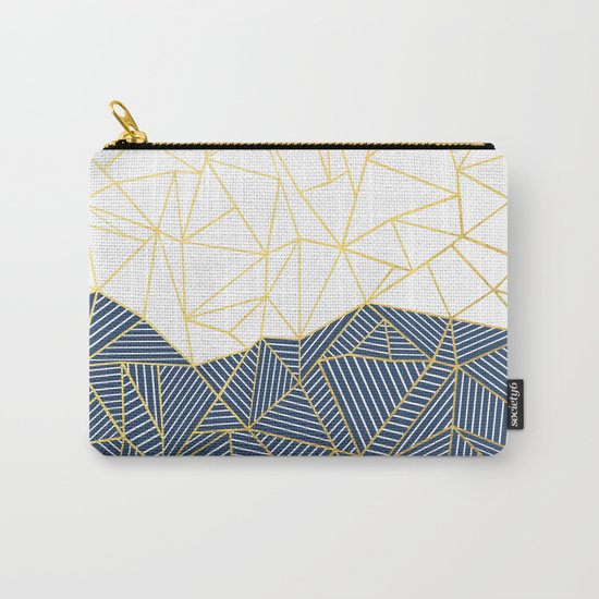 Ab Half and Half Navy Gold Carry-All Pouch