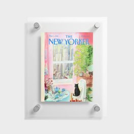 The New Yorker - Black Cat Floating Acrylic Print