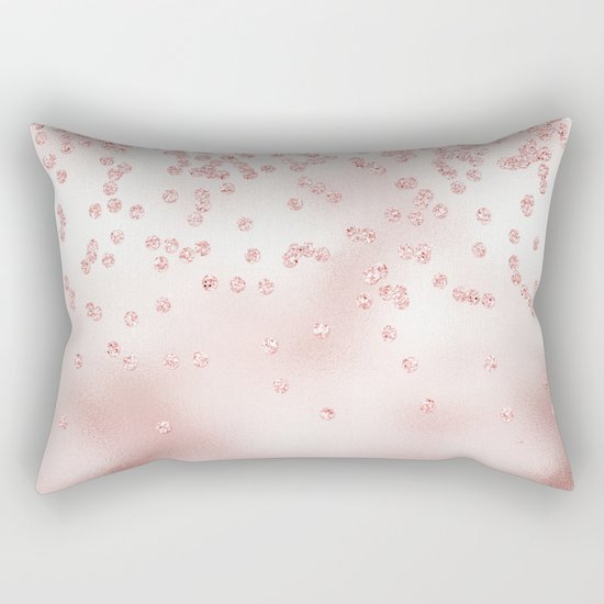Princess Confetti Glitter on pink metal background #Society6 Rectangular Pillow