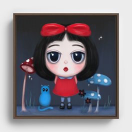"Boop" Creepy girl Framed Canvas