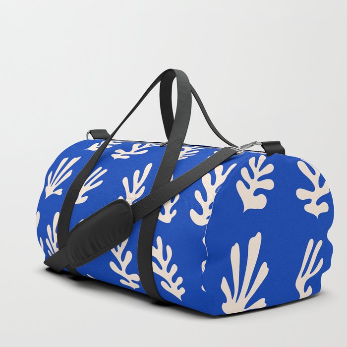 Henry Matisse Inspired Seaweed Pattern Blue Duffle Bag