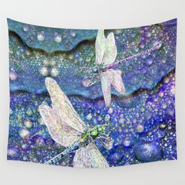 Dragonflies on Dragon's Tears Wall Tapestry