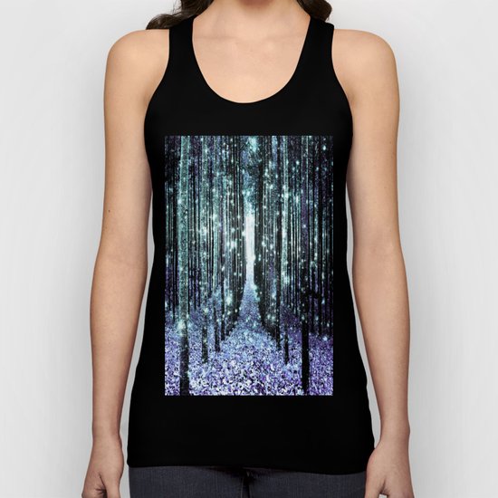 Magical Forest Lavender Aqua/Teal Unisex Tank Top