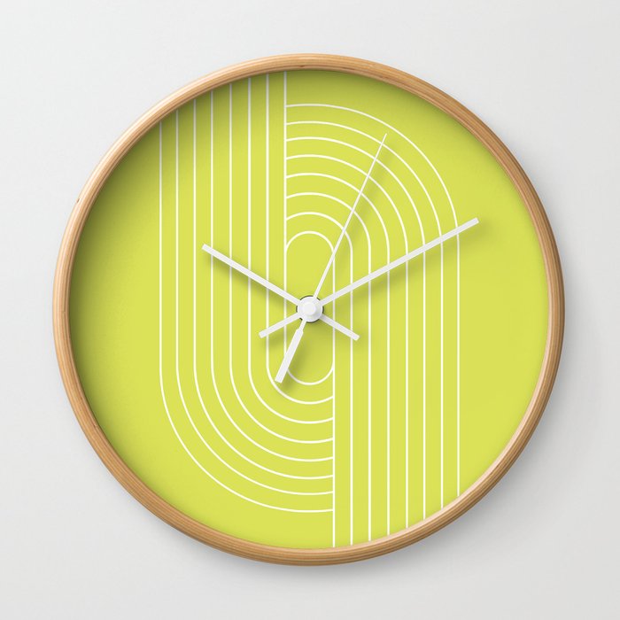 Oval Lines Abstract I Wall Clock