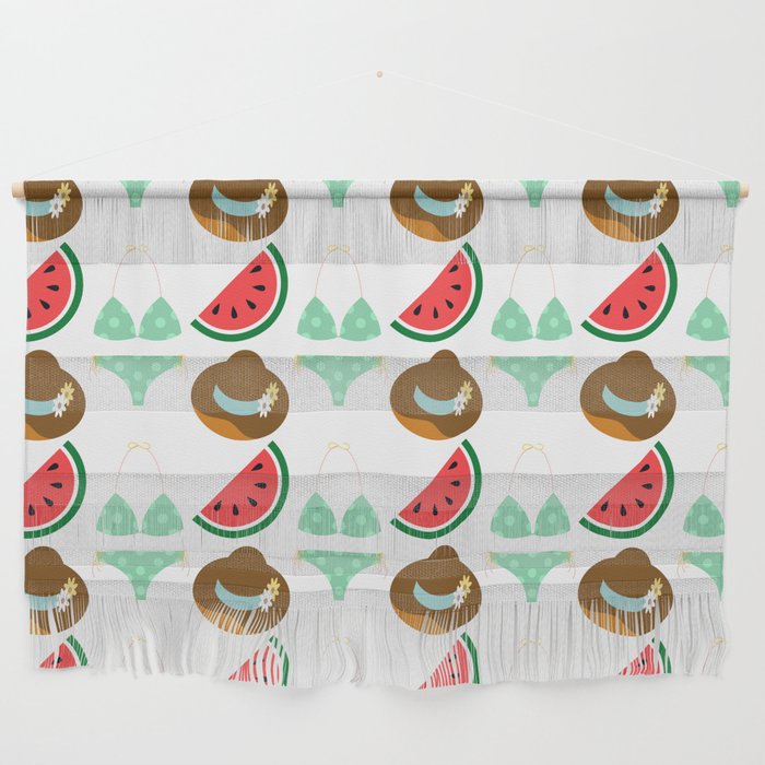 Summer Beach And Watermelon Wall Hanging