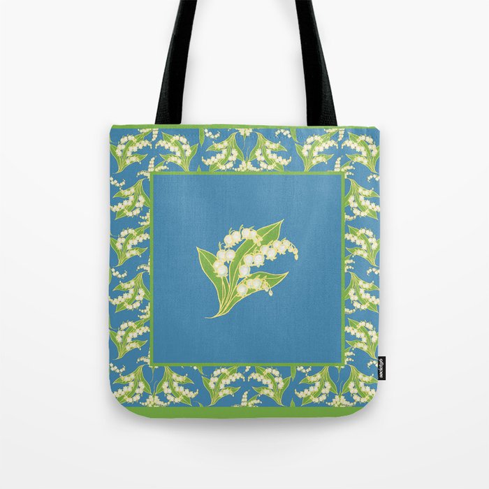 Vintage Lily-of-the-Valley Tote Bag