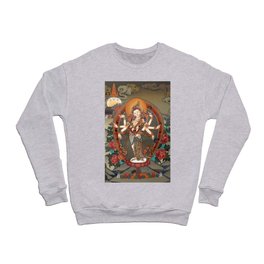 Buddhist Thangka - Bodhisattva Guanyin Crewneck Sweatshirt
