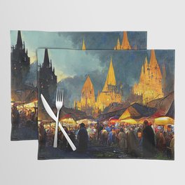 Medieval Fantasy Town Placemat