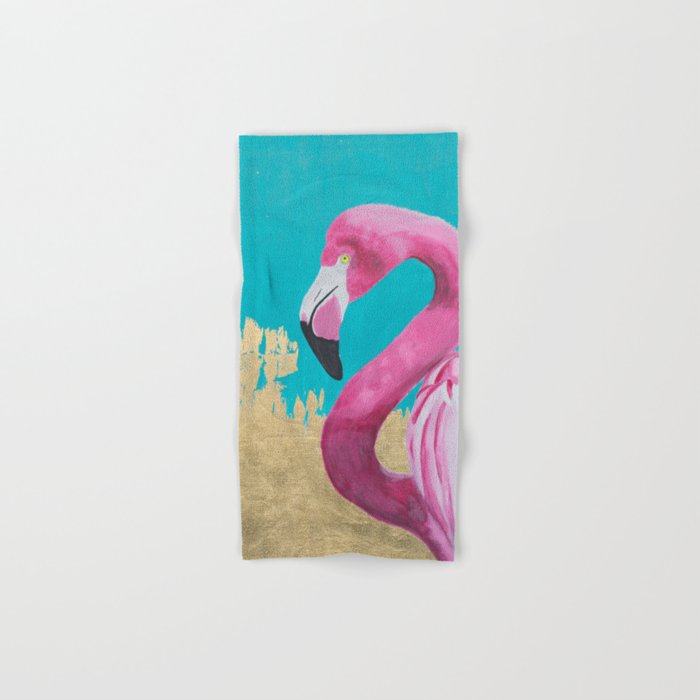 Pink Flamingo Flamingo Painting Flamingo Wall Decor Gold Leaf