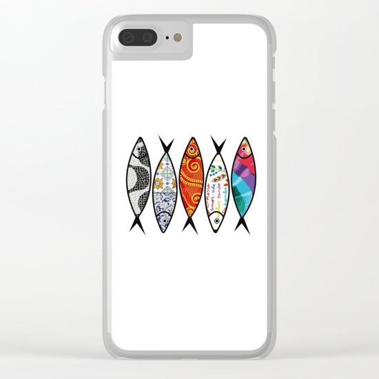 Sardines 5 colour Clear iPhone Case