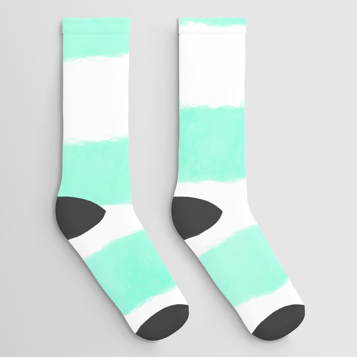 Watercolor Vertical Lines With White 41 Socks