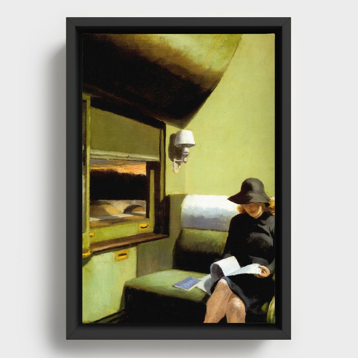 Edward Hopper Compartment C, car 293 Framed Canvas