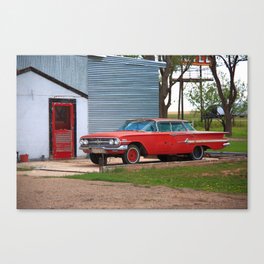 Route 66 - Red Car 2008 Canvas Print