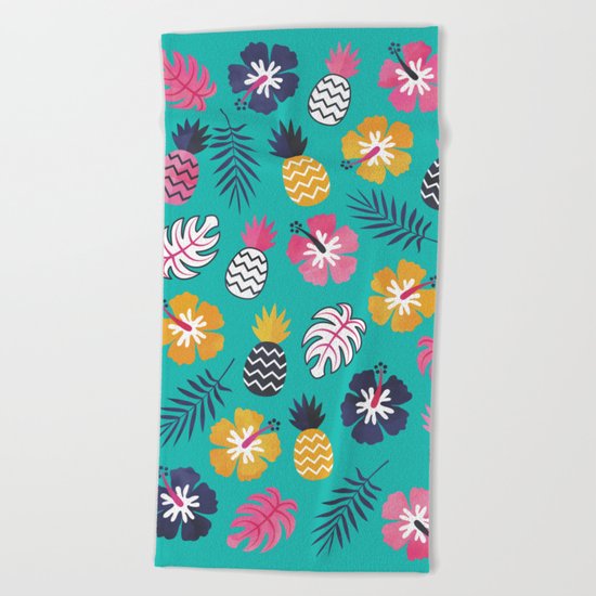 FOREVER SUMMER on MINT Beach Towel