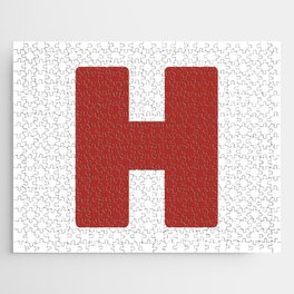 H (Maroon & White Letter) Jigsaw Puzzle