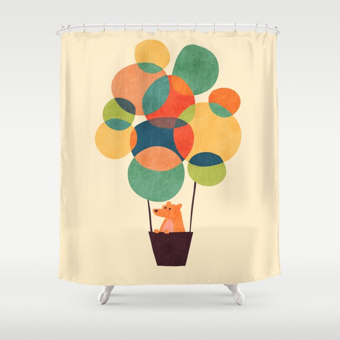 Whimsical Hot Air Balloon Shower Curtain By Budikwan Society6 Whimsical Hot Air Balloon Shower Curtain