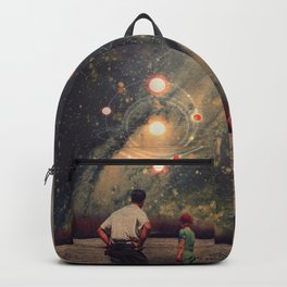 Light Explosions In Our Sky Backpack | Stars, Man, Digitalart, Space, Frankmoth, Gold, Collage, Futuristic, Love, Universe 