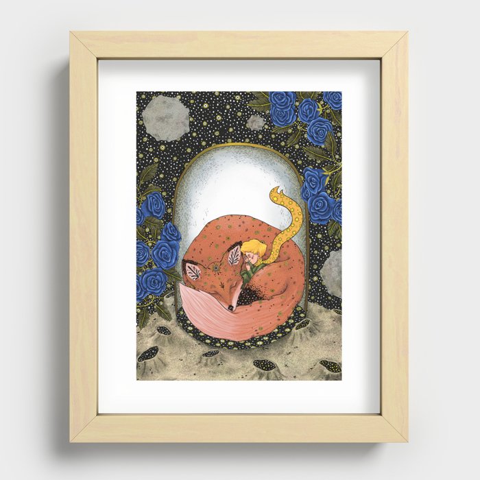 The little prince - Red Version Recessed Framed Print