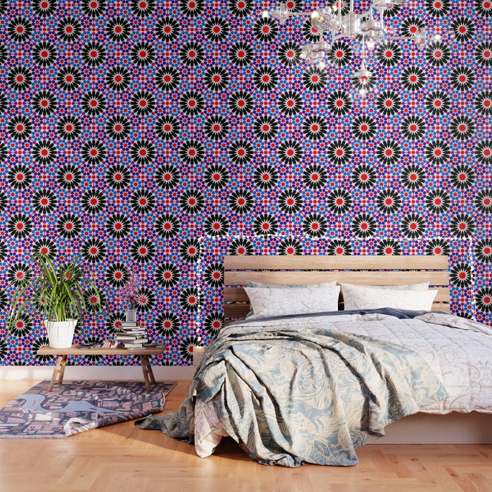 Zellige Fusion: Geometric Harmony in Andalusian Moroccan Tradition Wallpaper