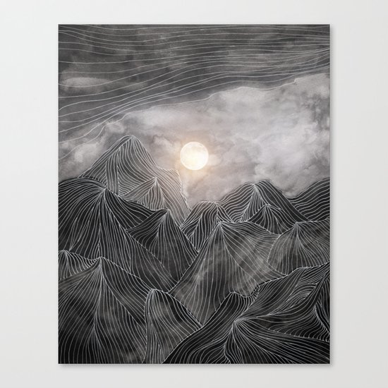 Lines in the mountains VIII Canvas Print