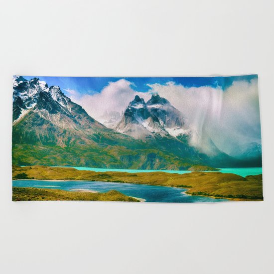 Earth, Water, Air Beach Towel