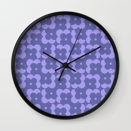 Very Peri Puzzle de Fleurs Wall Clock