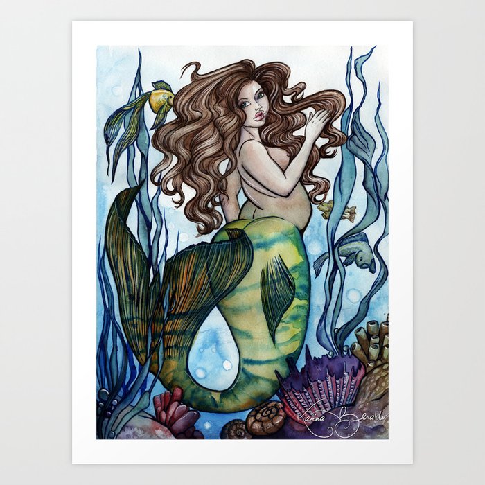 Mermaid Yoga: Funny Birthday Extra Large Card
