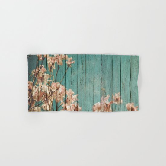 Sweet Flowers on Wood 02 Hand & Bath Towel