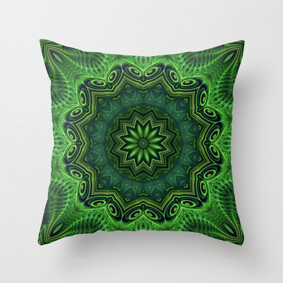 Harmony in Green Throw Pillow