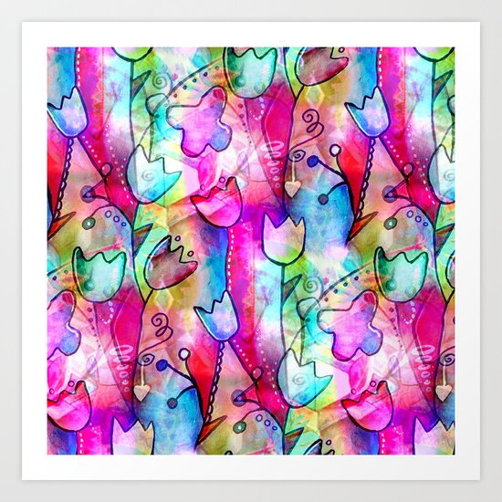 Tulip Garden Art Print
