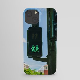 0000341 Traffic light shows support for LGBQT rights Madrid Spain 3444 iPhone Case