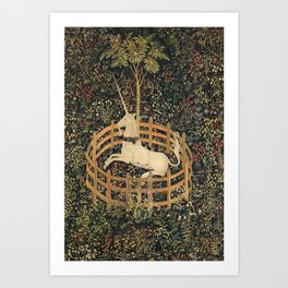 The Unicorn In Captivity Art Print