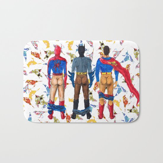 Super Hero BUTTs | It's a bird, it's a plane, it's... a booty Bath Mat