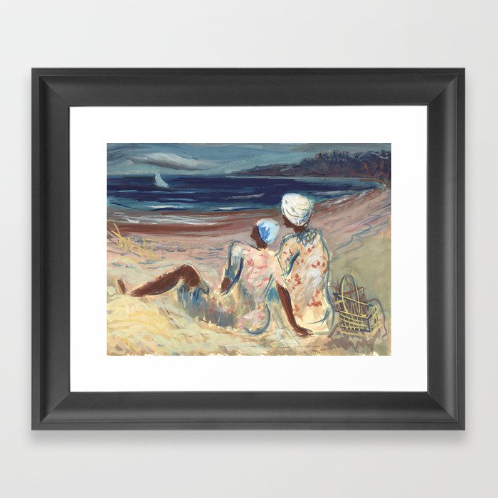 On the Beach by Victor Laredo Framed Art Print