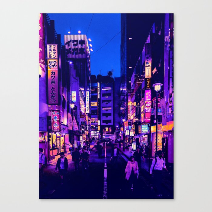 Tokyo Neon City Canvas Print