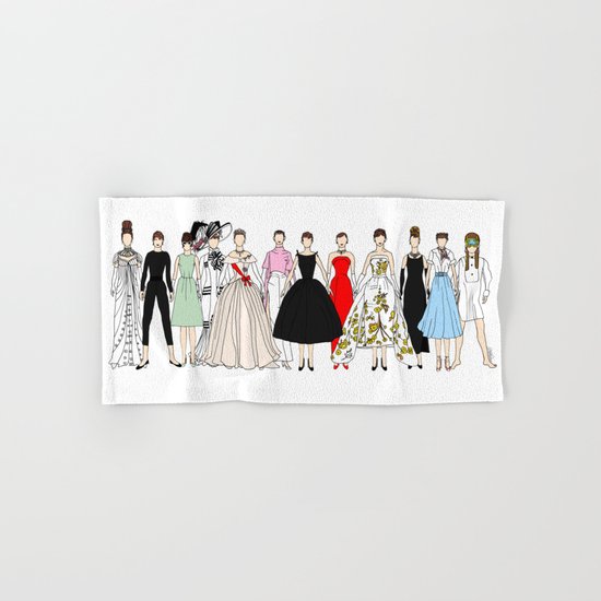 Audrey Hepburn Circle Fashion Hand & Bath Towel